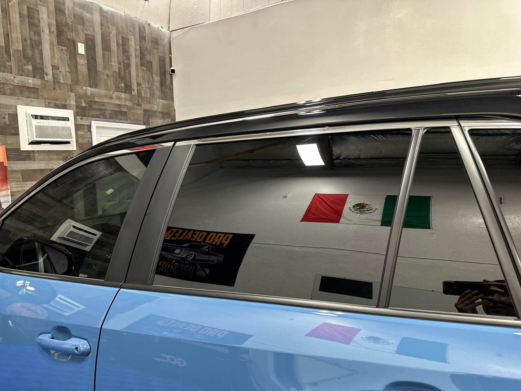 Premium ceramic window tint close-up showing clarity and darkness - Victory Window Tinting Fresno