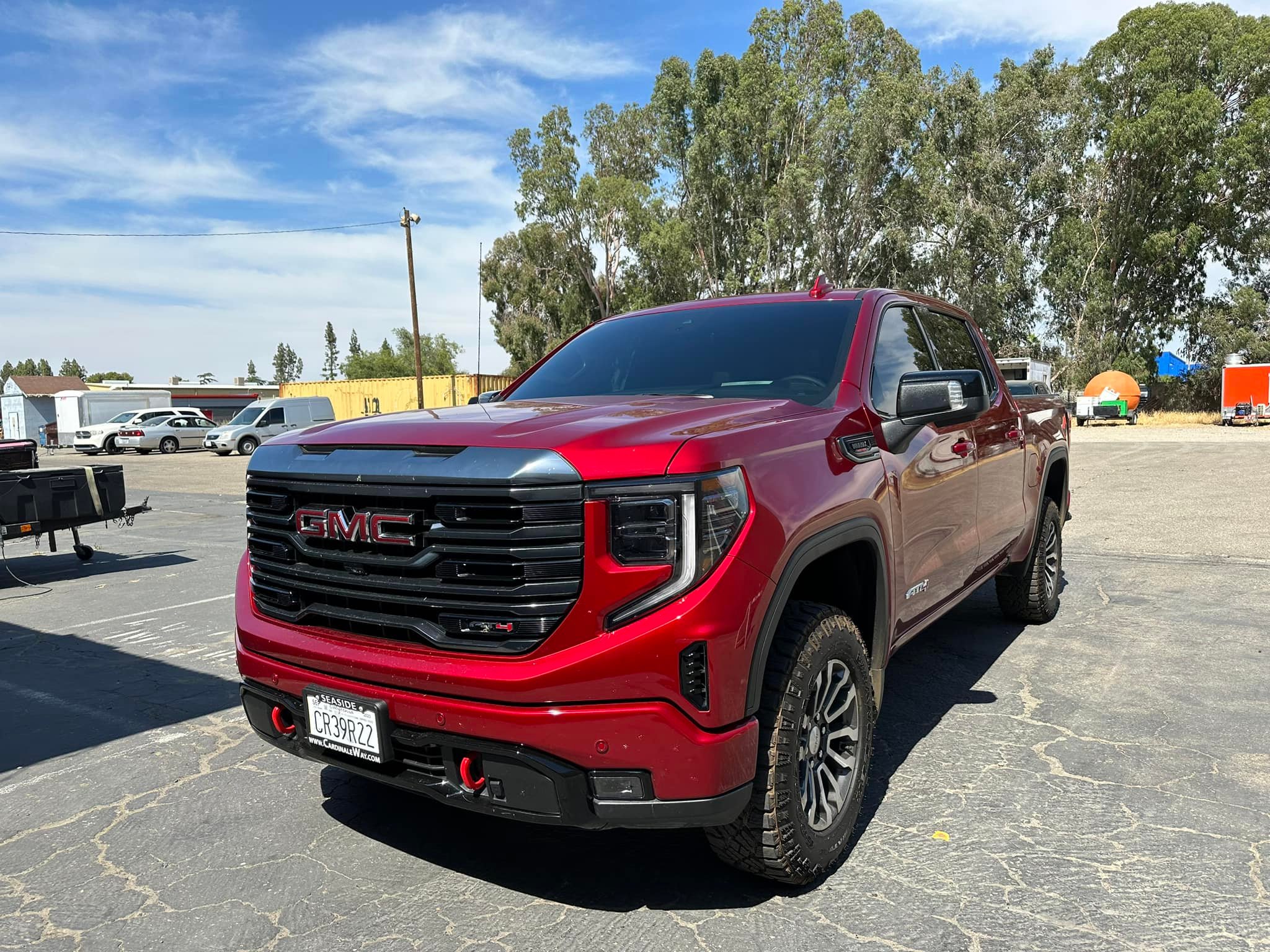 Mobile window tinting for trucks - GMC Sierra tinted on location in Fresno by Victory Window Tinting